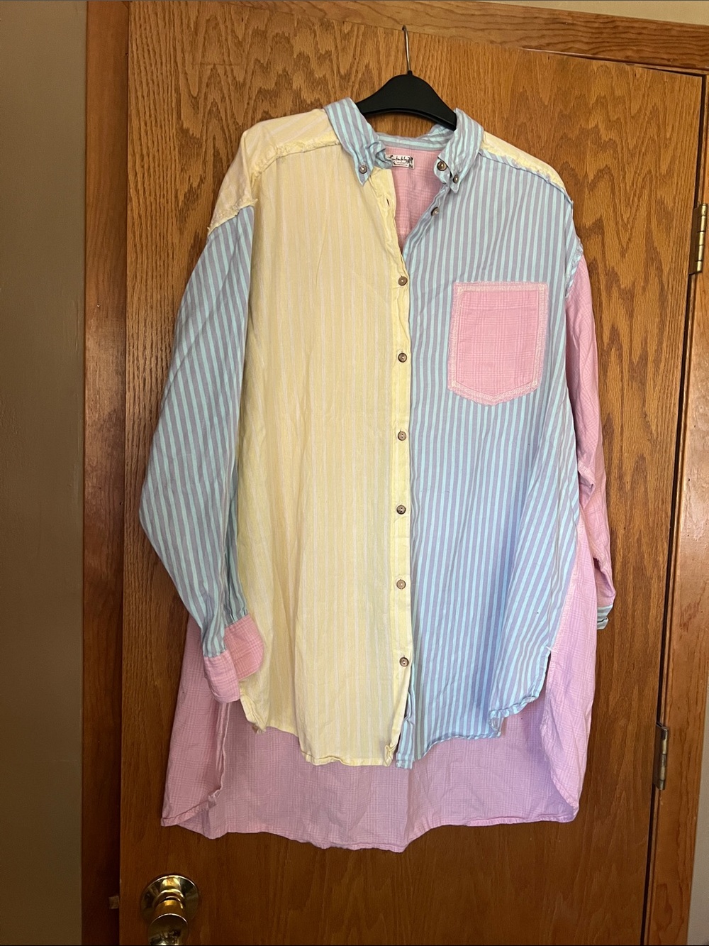 Multi-Color Striped Button-Up Shirt